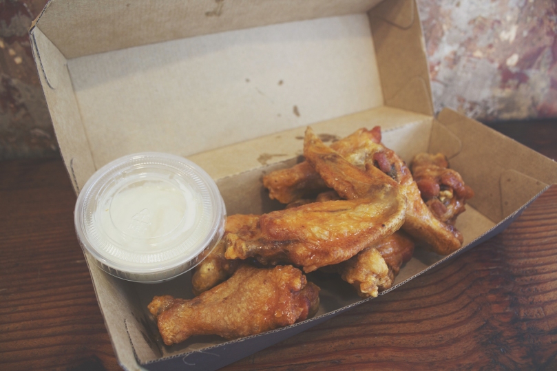 Mr. Crackles: Buffalo Wings with Blue Cheese Dip